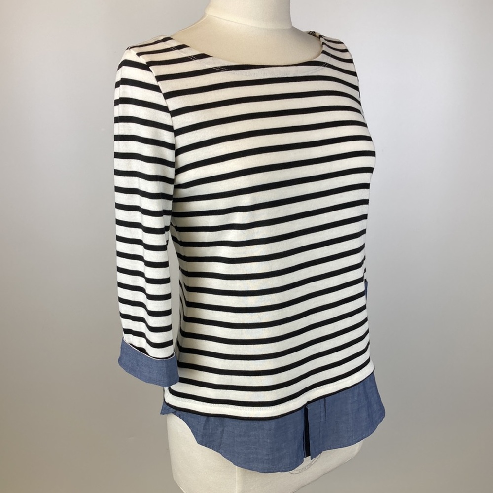 market & spruce Striped Layered Top S